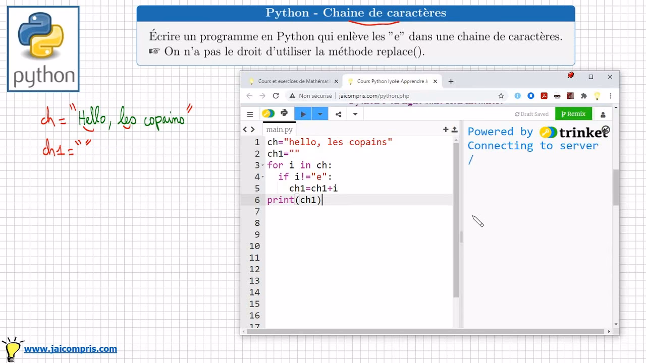 Comment remplacer un caractère en Python ?
