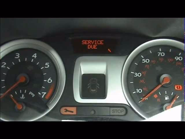 How to reset service light indicator Renault Clio 3?
