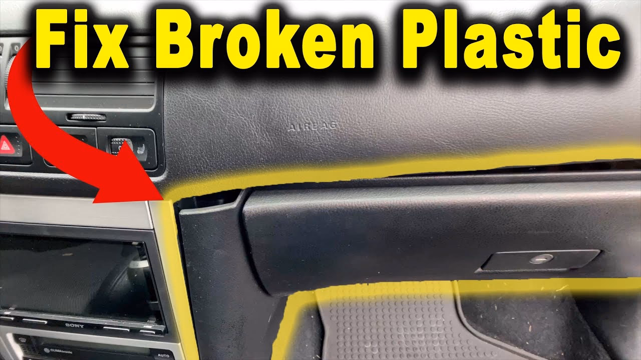 How do I fix a broken plastic trim?