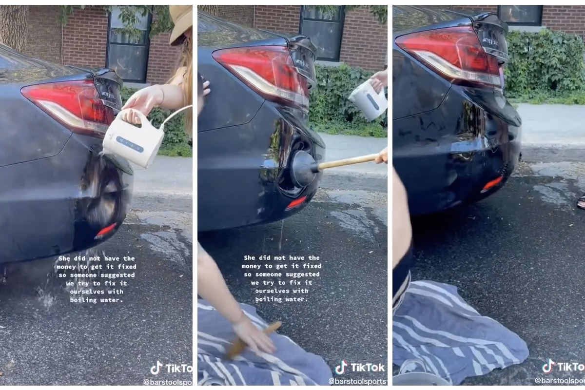 Can a dent removal solution fix a car's bumper?