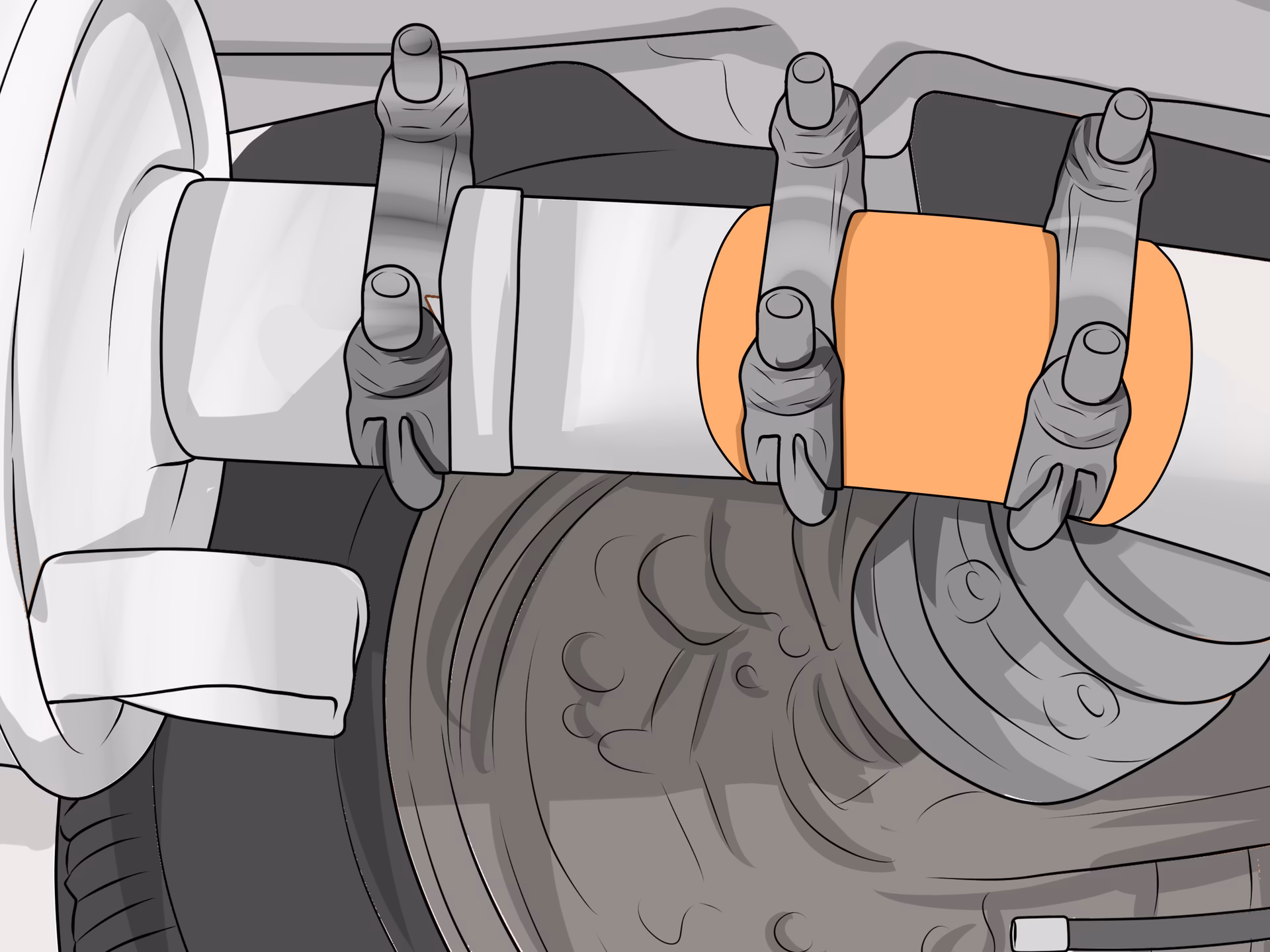 What causes a hole in muffler?