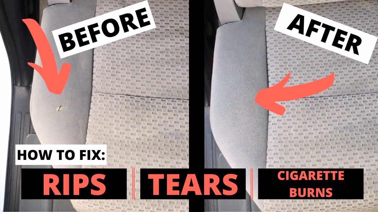 How do you repair leather car seats?