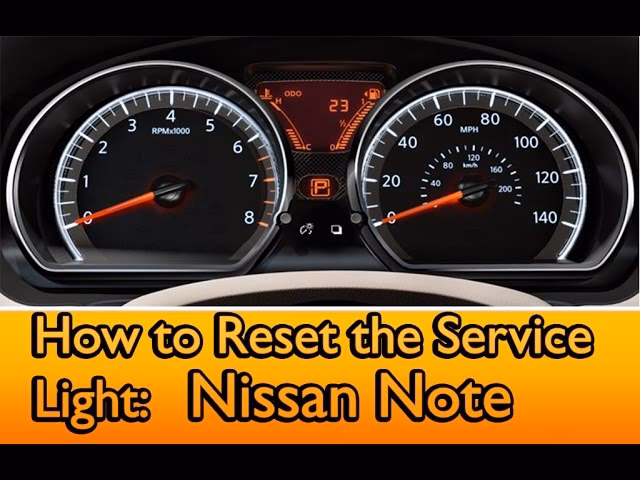 How do you reset the tire pressure light on a Nissan Note?