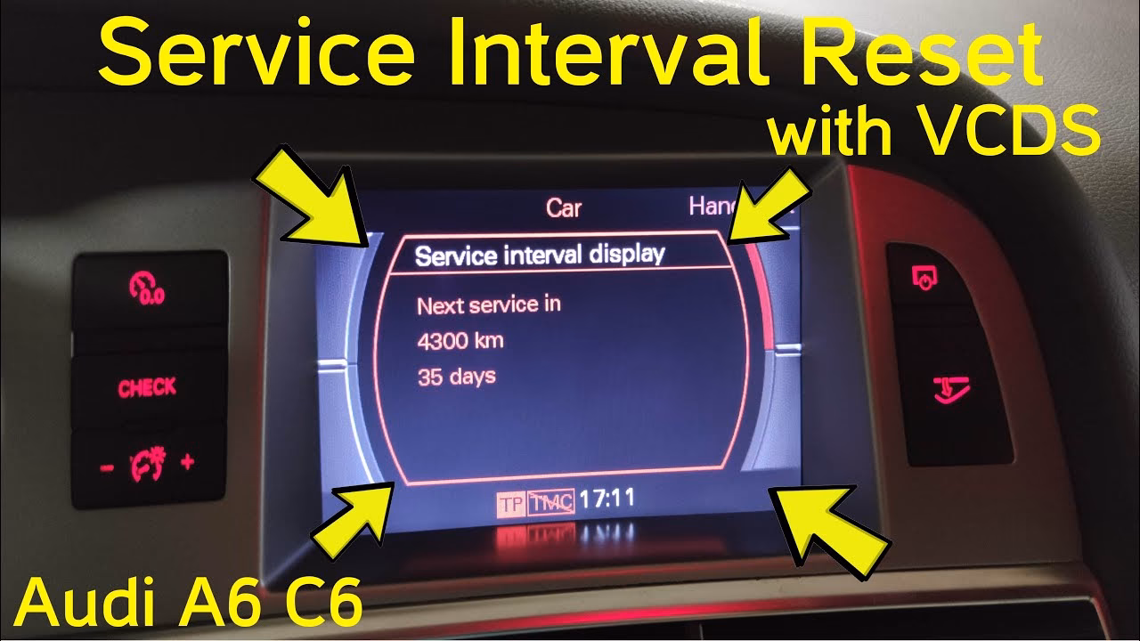 How do I Reset my oil change interval?