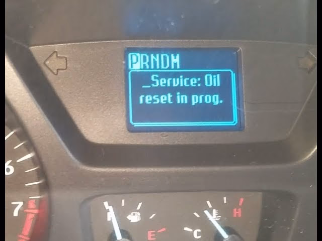 Should I Reset my Ford Transit engine oil change light?