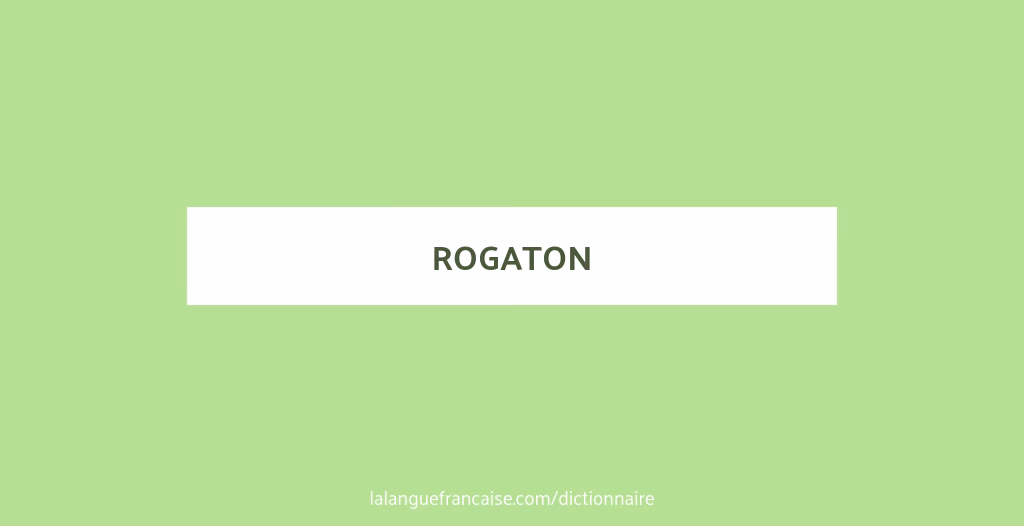 Qu'est-ce que ça veut dire rogatons ?