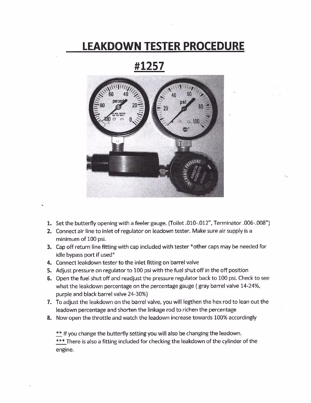 How do you check if a barrel valve is leaking?
