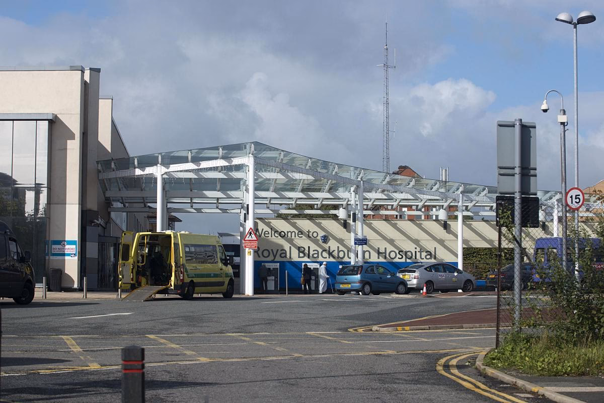 Where does the Royal Blackburn Hospital bus stop?