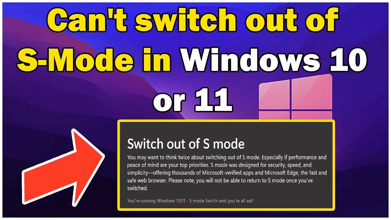 Can I switch on s mode again?