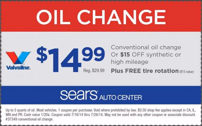 Can I use Sears Auto coupons?