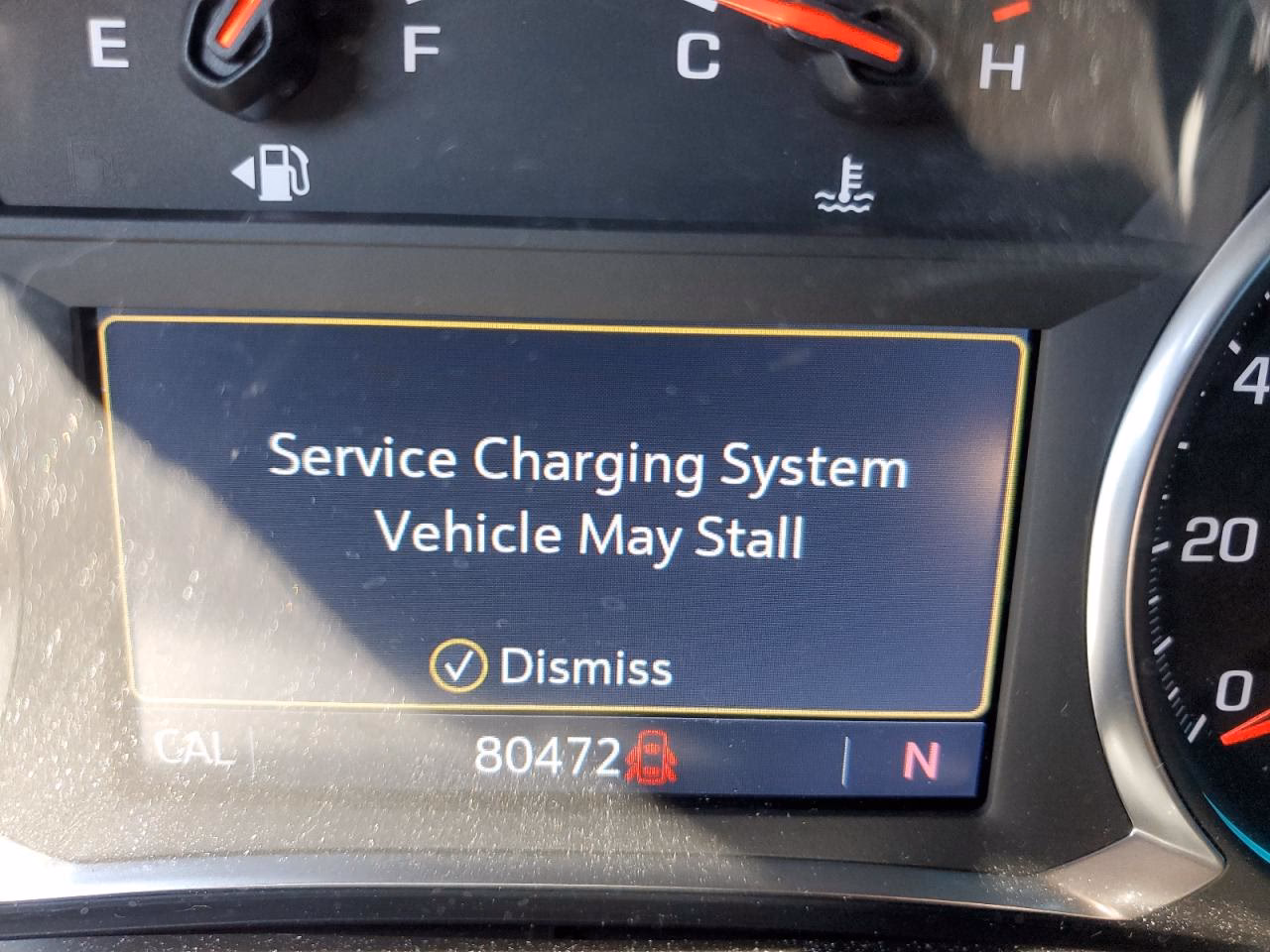 What causes Service Battery Charging System?