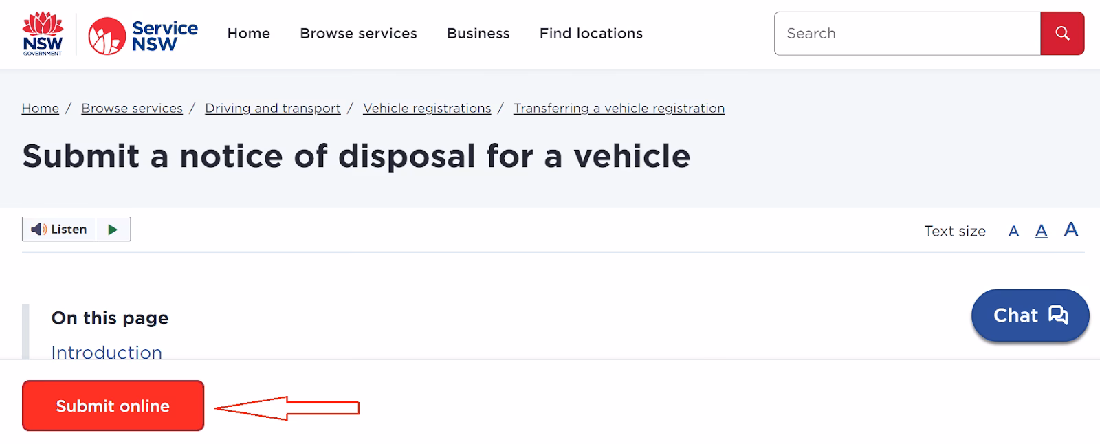 How to submit a notice of disposal for a car in NSW?