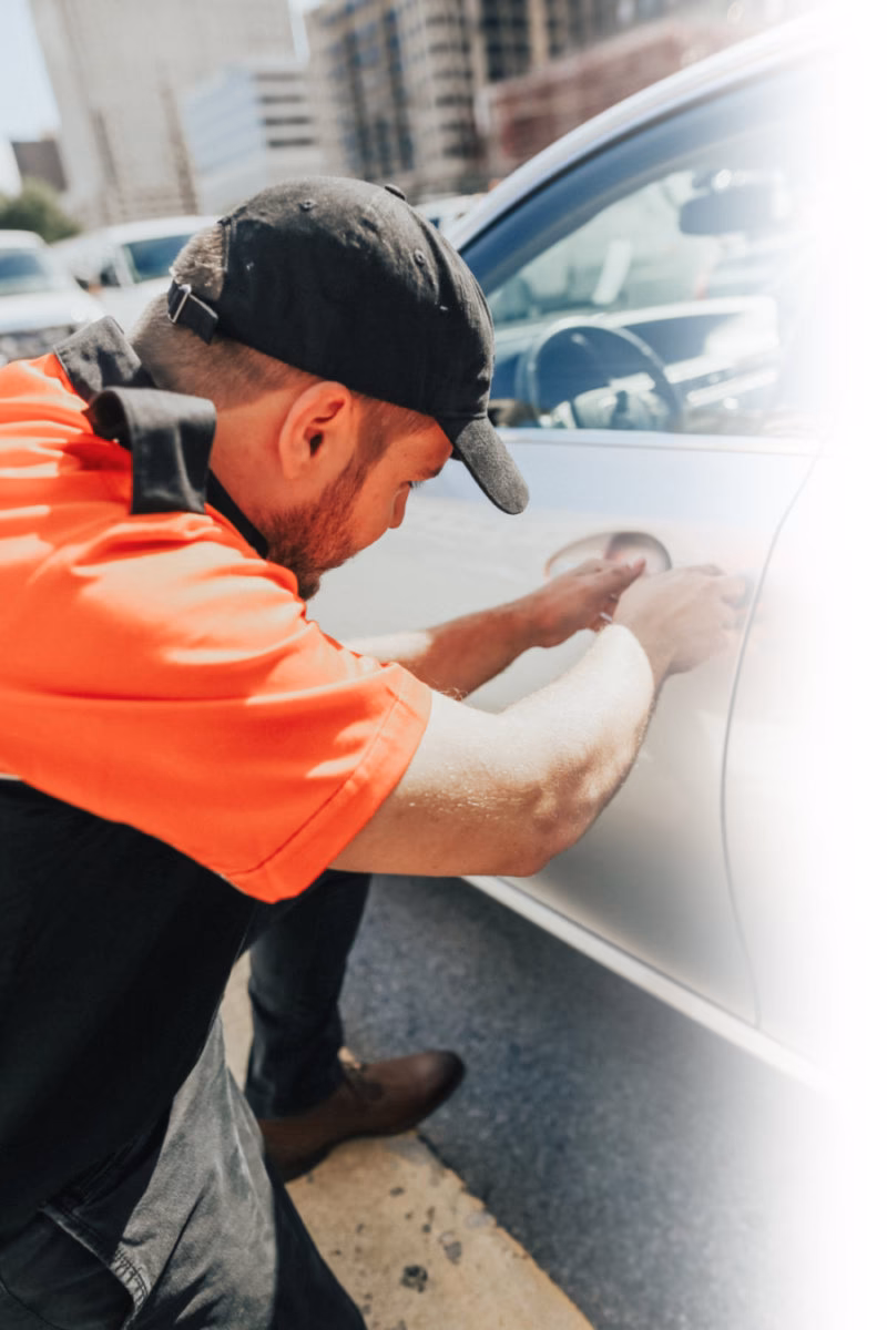 How do you fix a broken car door?