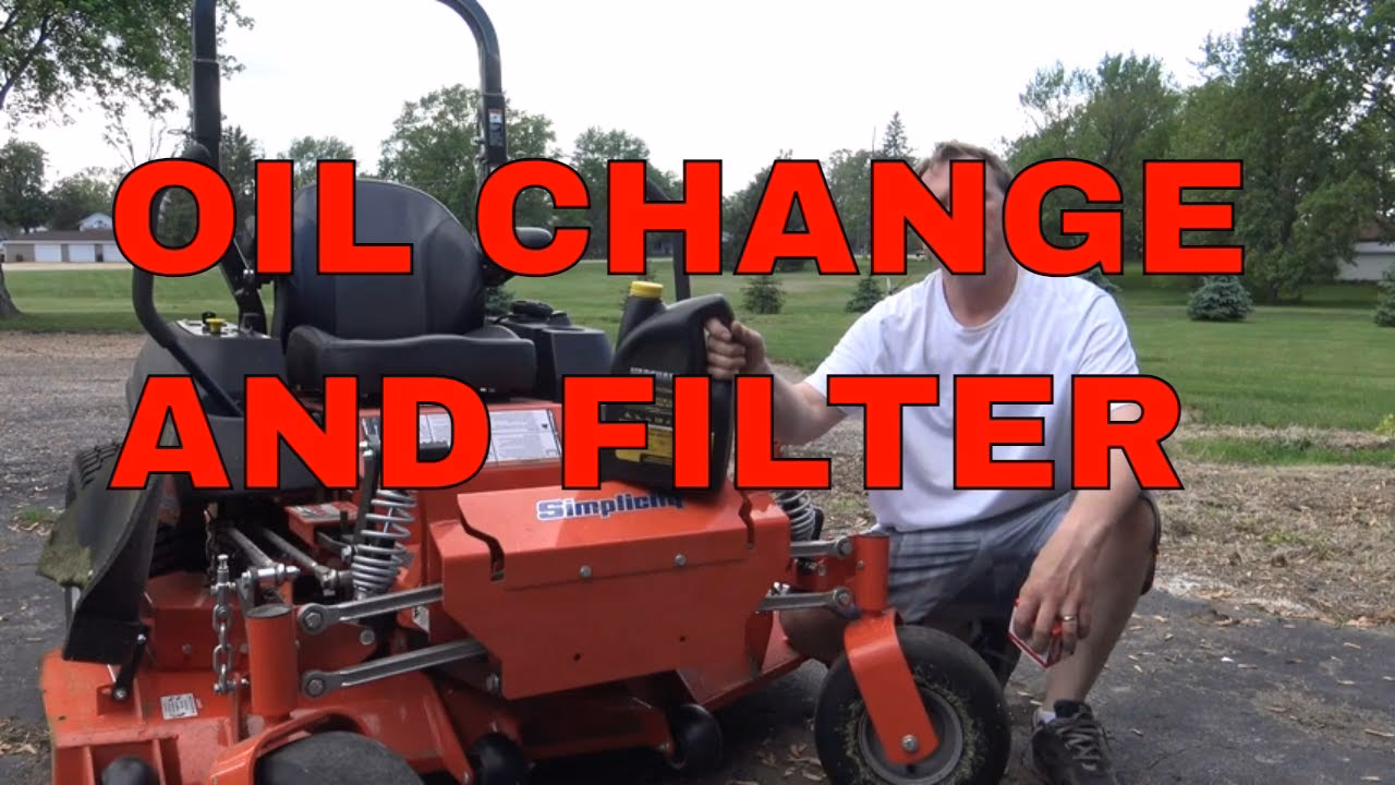 How do I change the oil on a Simplicity mower?