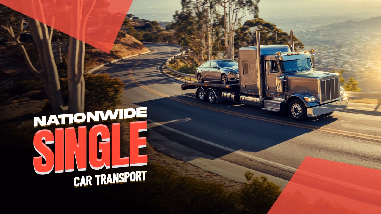 What is a covered single car transporter?