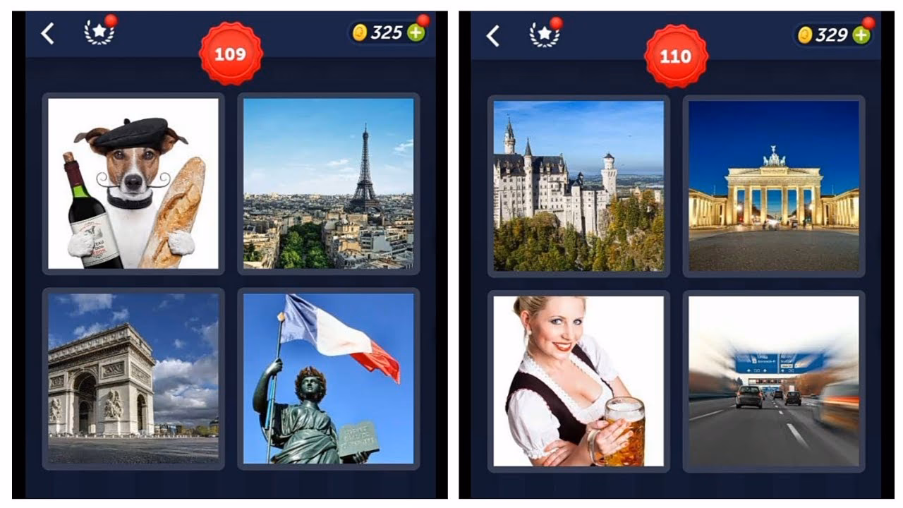 Quels sont les niveaux du jeu 4images 1 mot ?