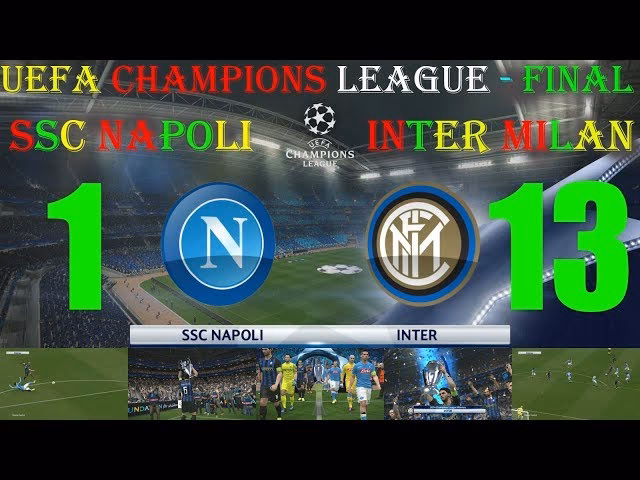 What are Napoli & Inter Milan's goals by 10 minutes & 15 minutes?