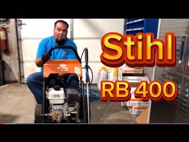 How hot does a Stihl RB 400 get?
