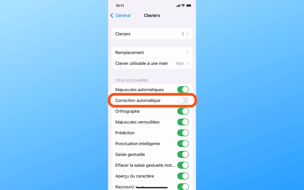 Comment faire une correction automatique ?