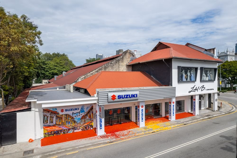 How many Suzuki service stations in Malaysia?