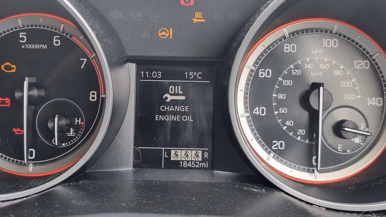 How to reset Suzuki Swift oil warning light?