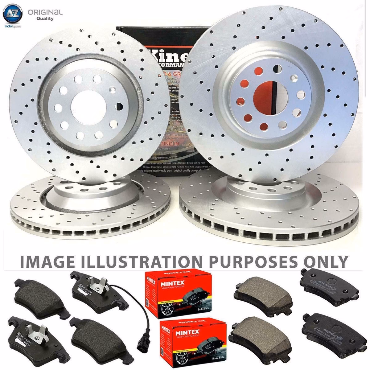 What size are front and rear brake discs?