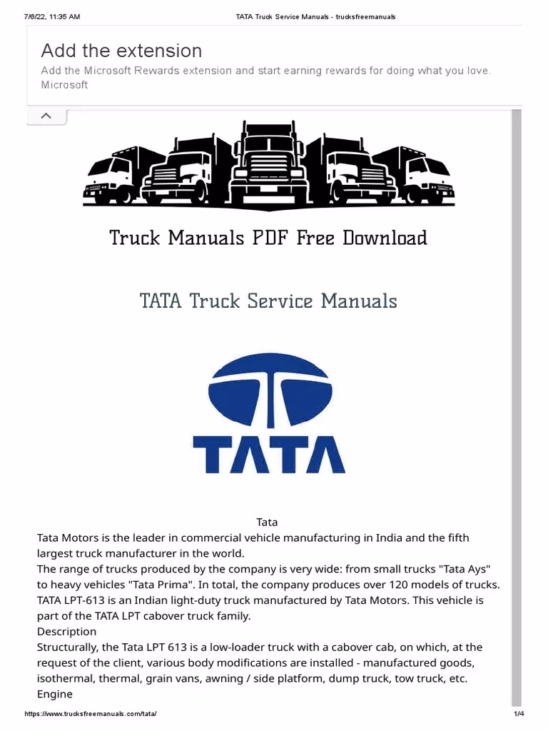 What are the different types of Tata auto repair manuals?