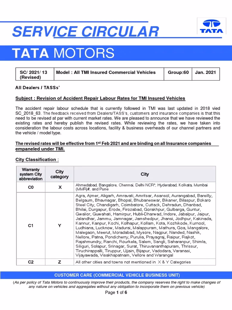 What is schedule service in Tata Motors?
