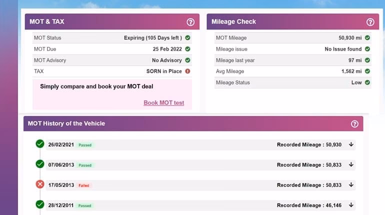 How do I Check my MOT & Tax status?