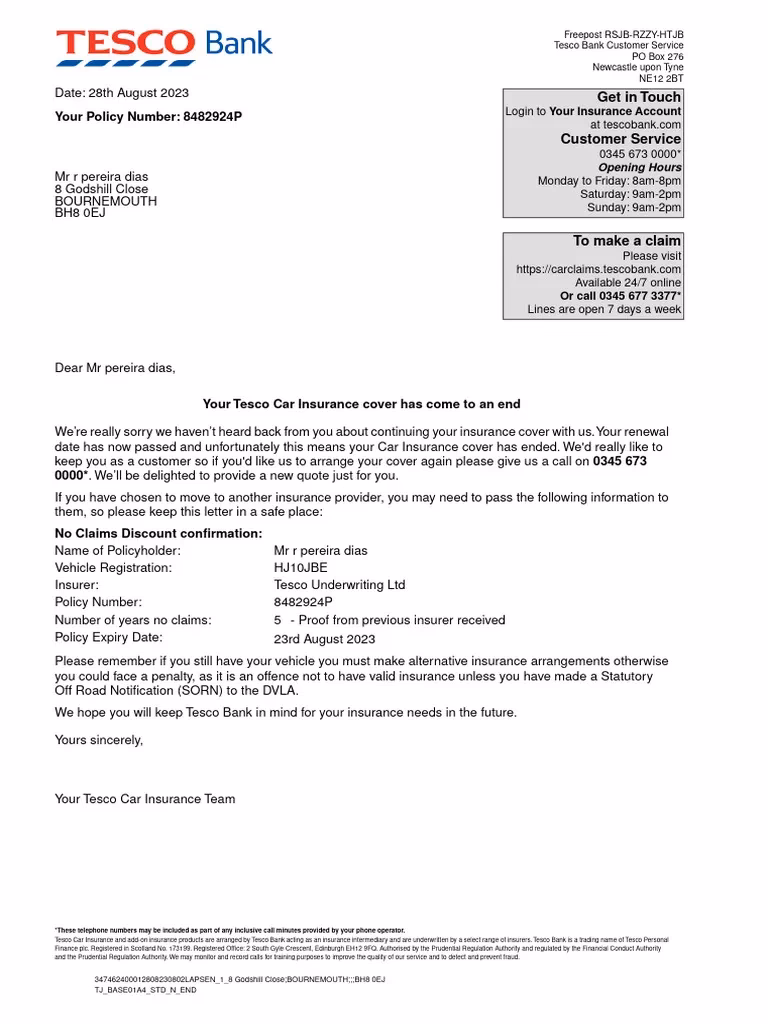 Does Tesco offer insurance advice?