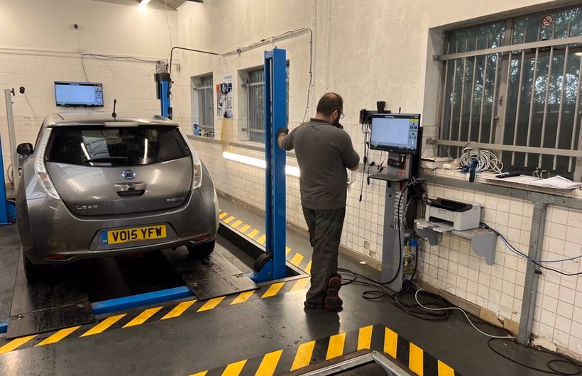 What happens during an EV MOT test?
