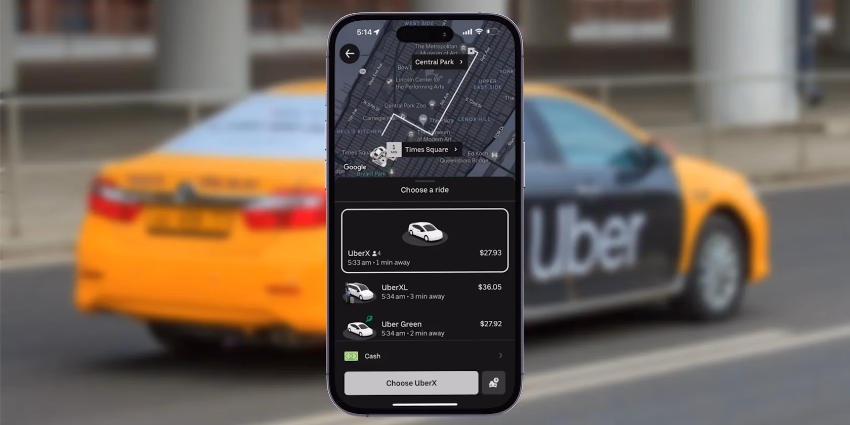 How many types of Uber cars are there?