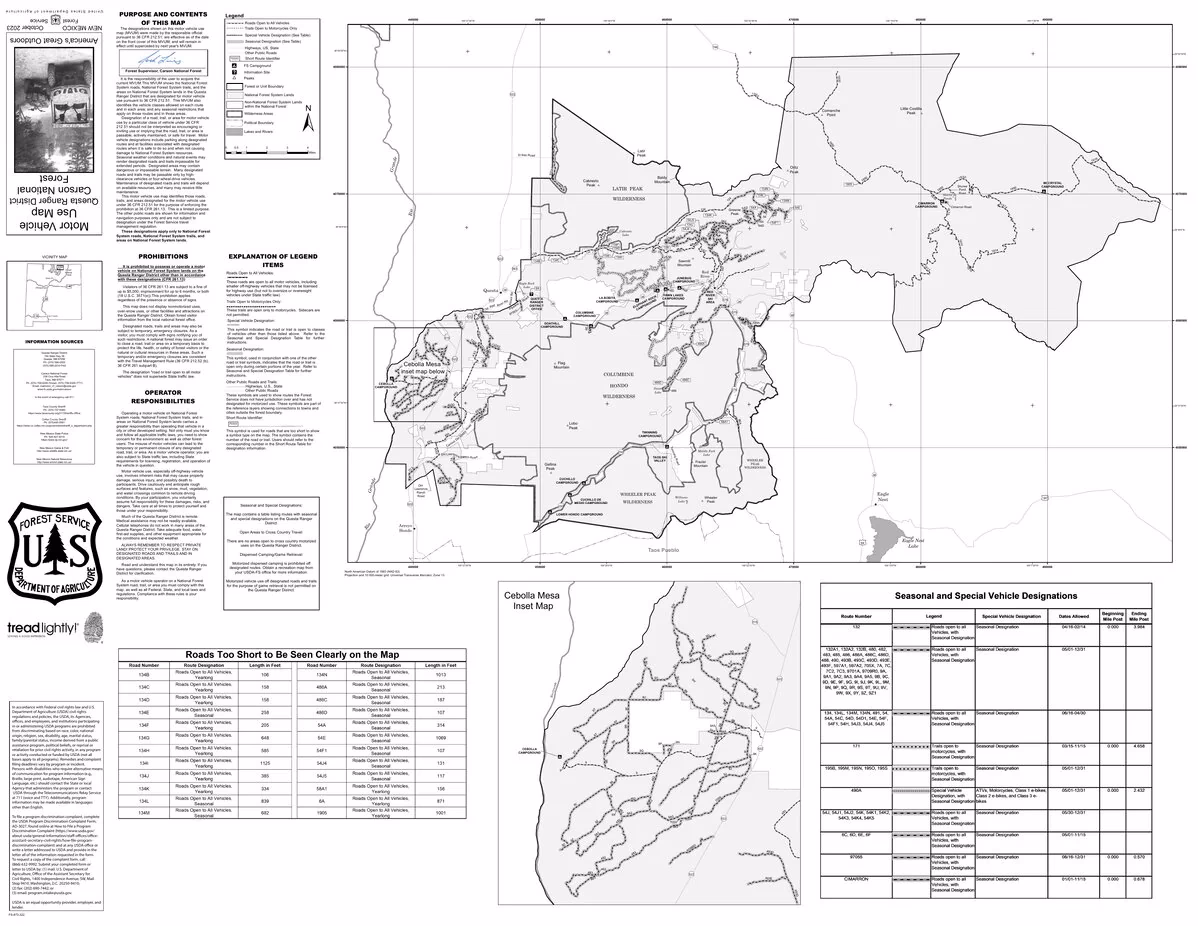How often do National Forests publish mvums?