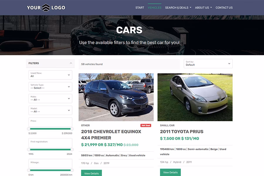 What is dealer websites?