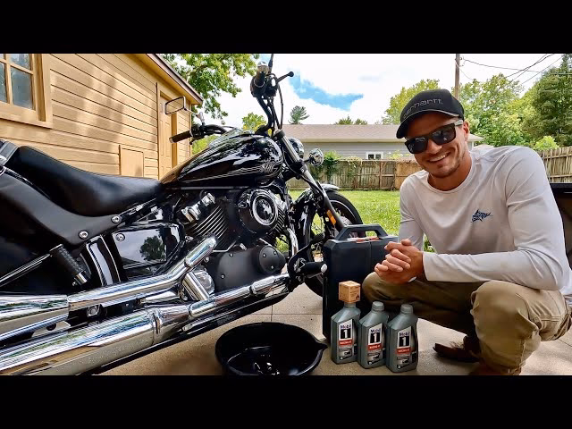 How to change the oil in a Yamaha V-Star 1100?