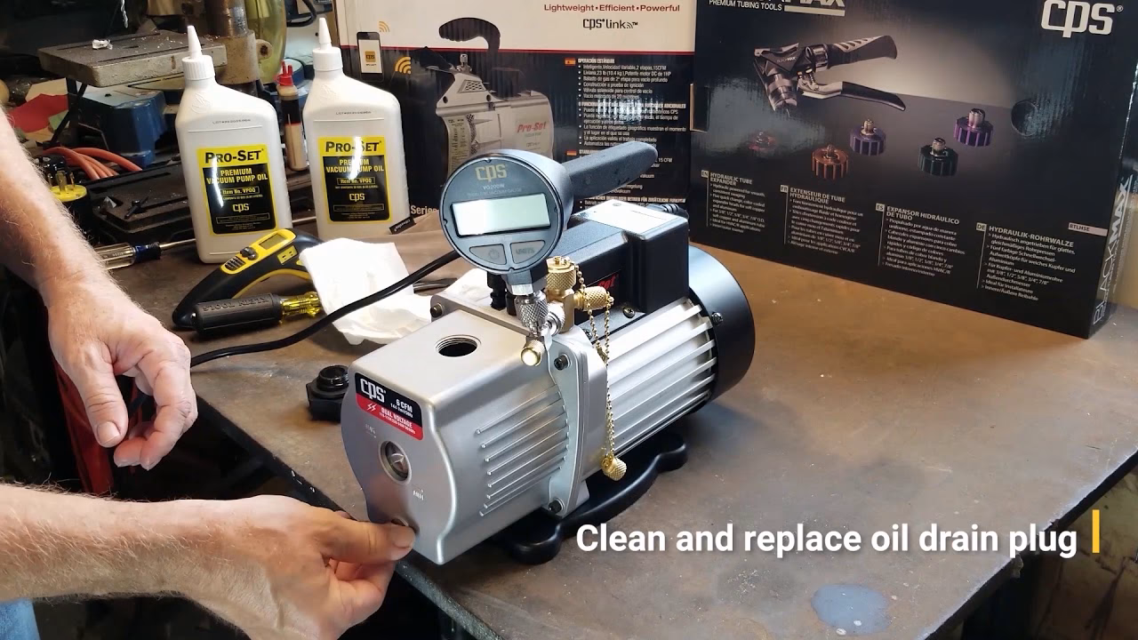 How do you change oil in a oil pump?