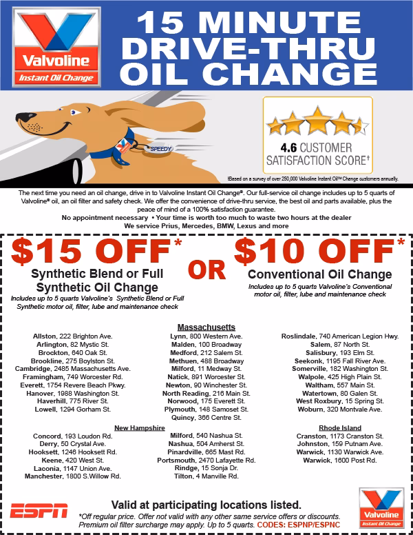 What are the customer service hours for Valvoline?