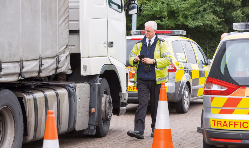 Do DVSA officers stop cars?