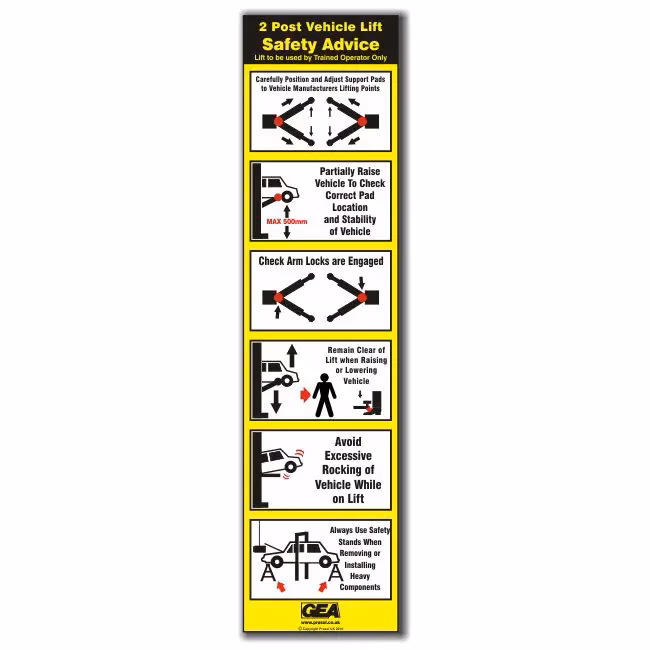 What is a 'caution - lift out of service' sign?
