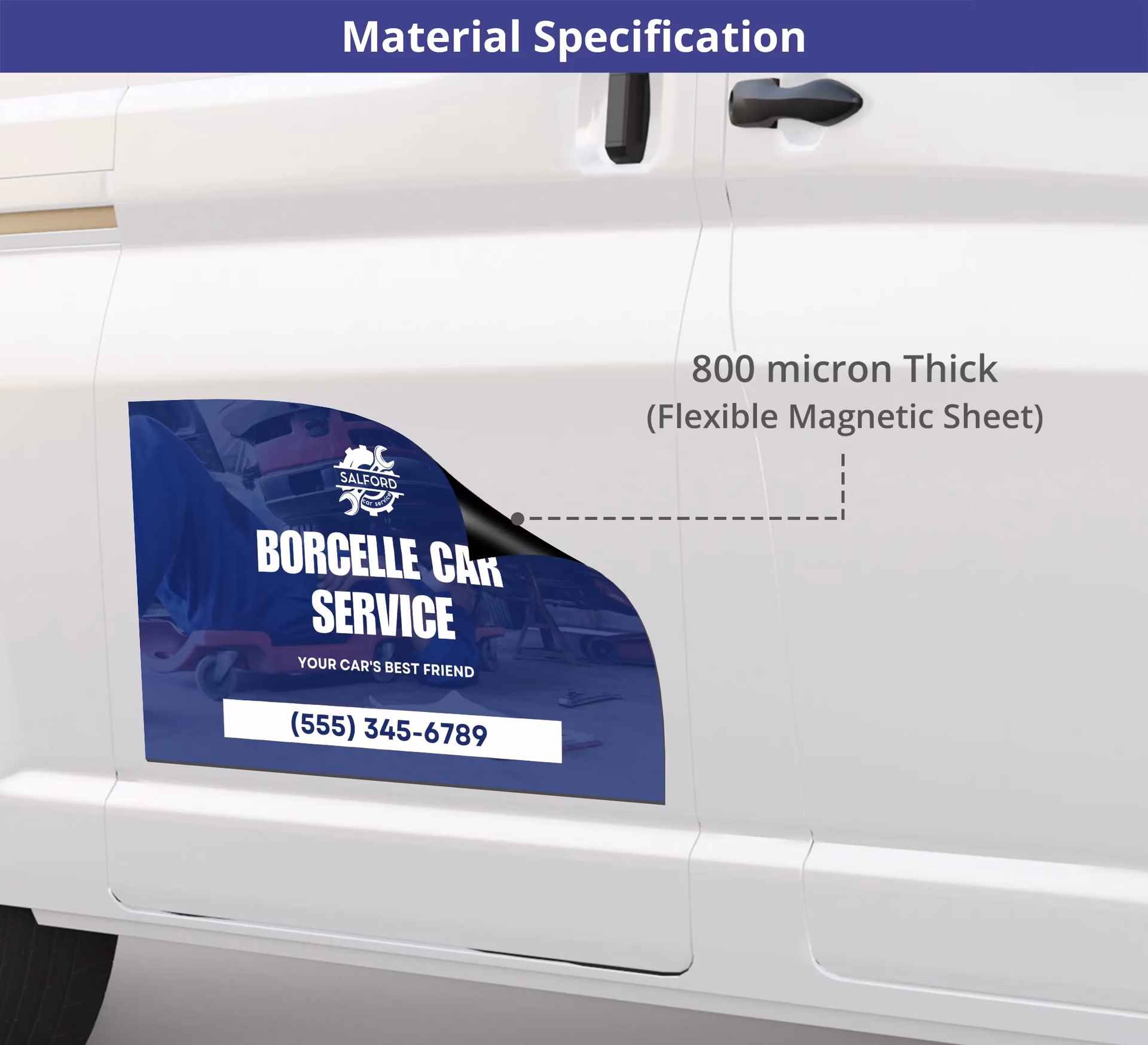 What is a custom magnetic car sign?