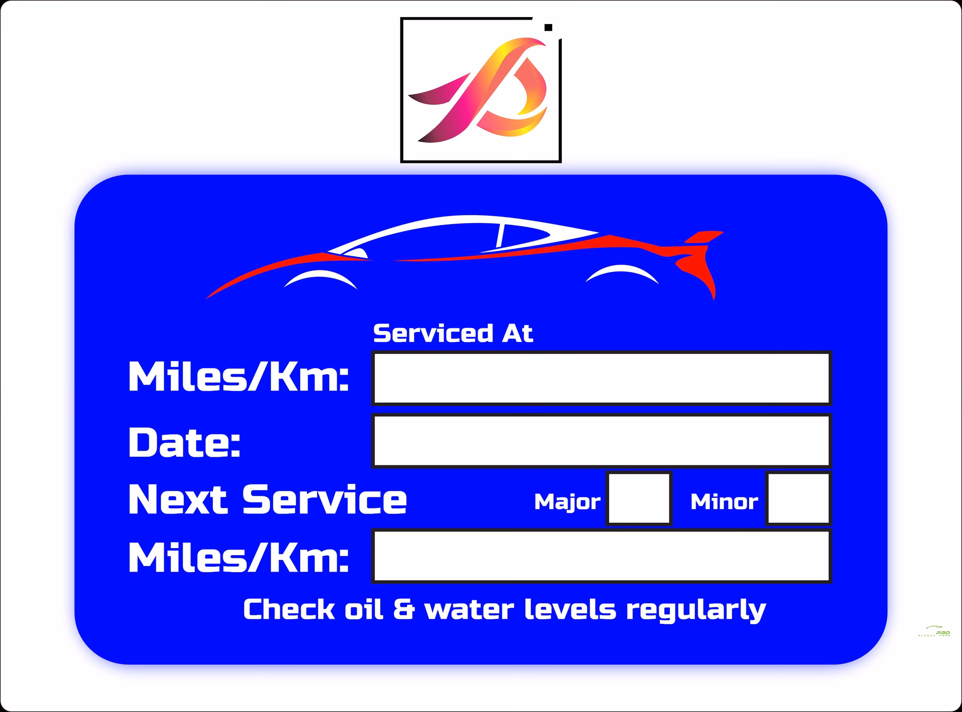 What are service reminder stickers?