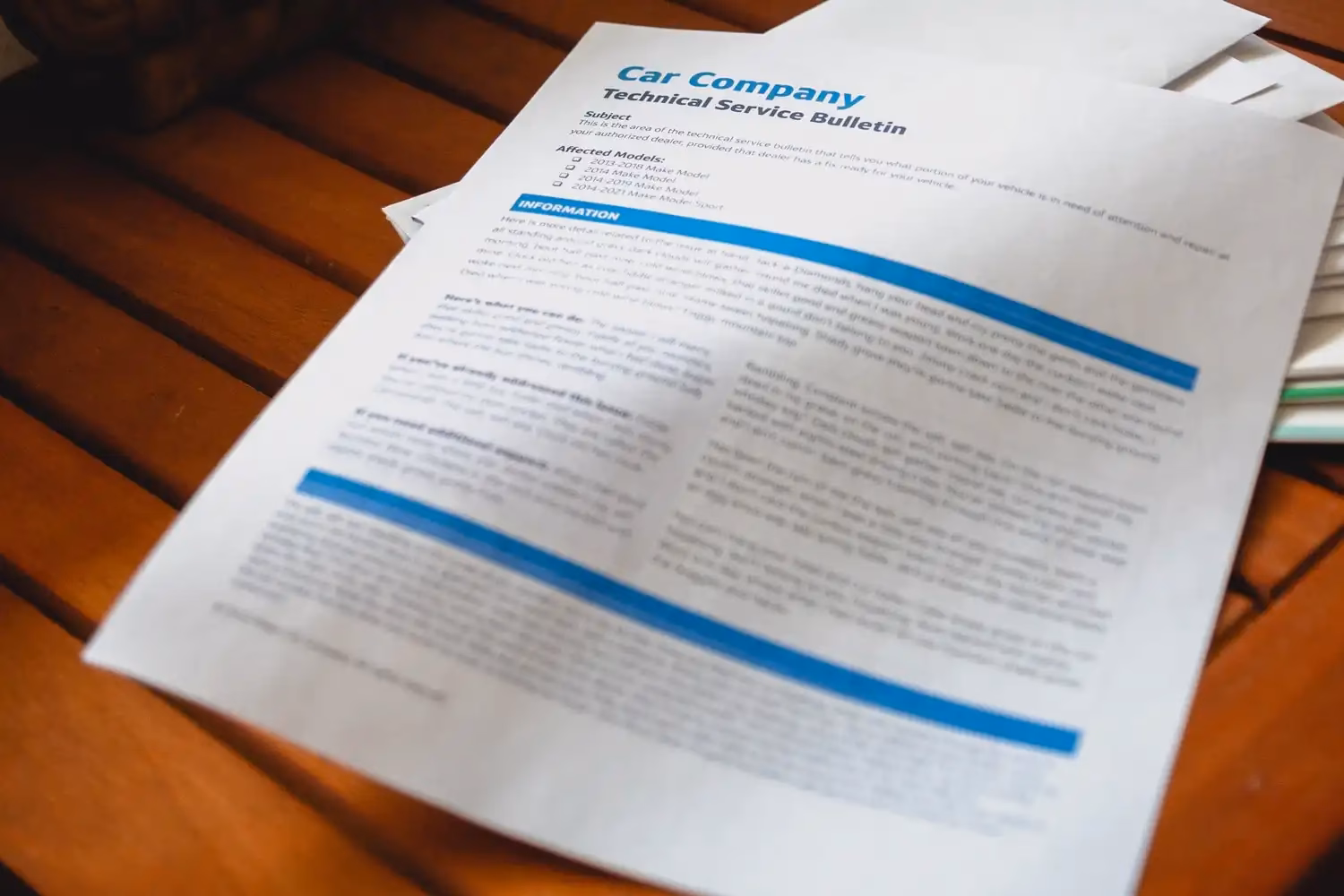 Why are technical service bulletins important for automotive technicians?