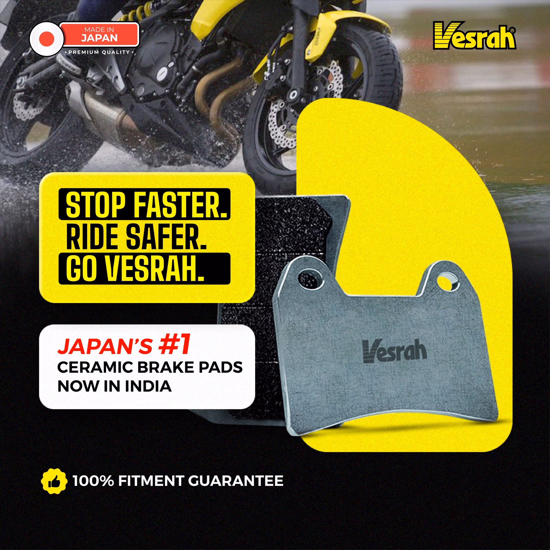 Who imports vesrah brake pads in India?