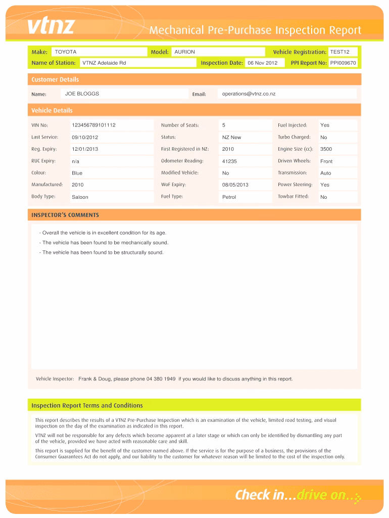 What is vehicle testing New Zealand (VTNZ)?