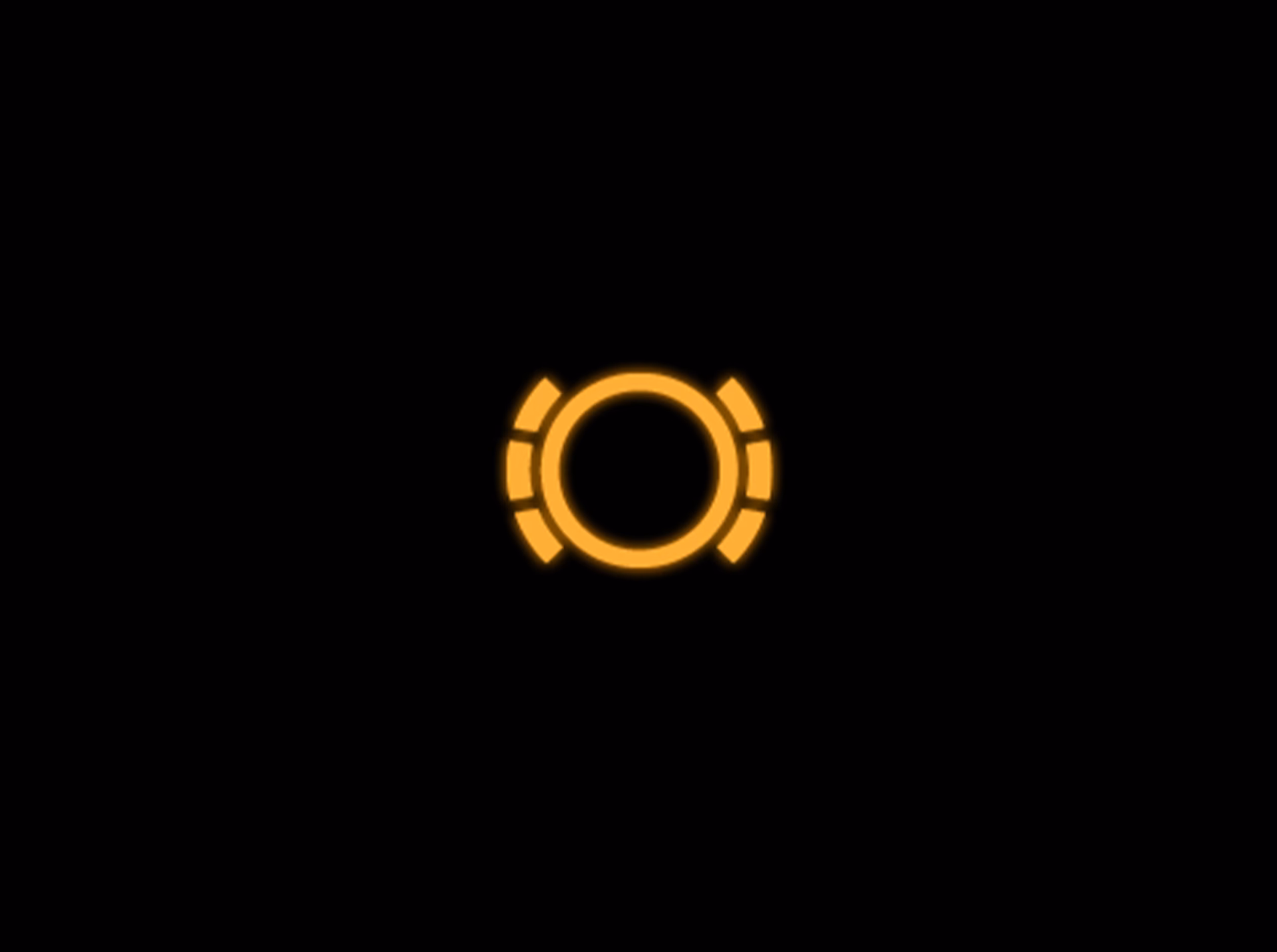 What does an amber brake page monitoring warning light mean?