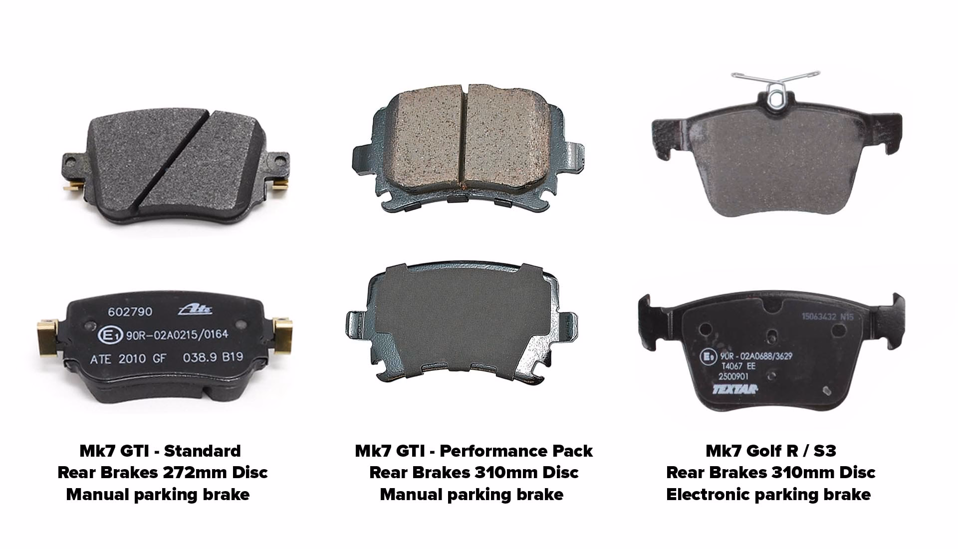 How much do brake pads cost on a VW Golf 7?
