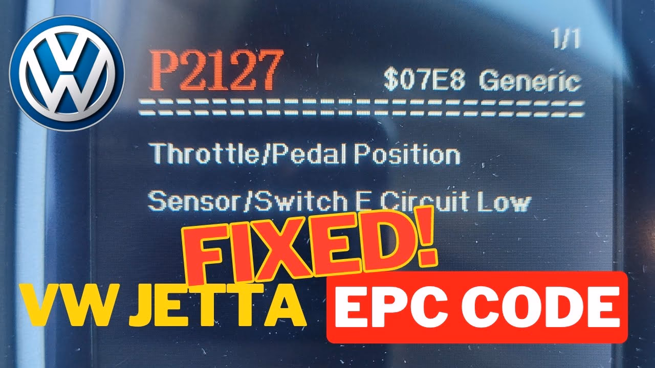 What does the EPC light on a VW mean?