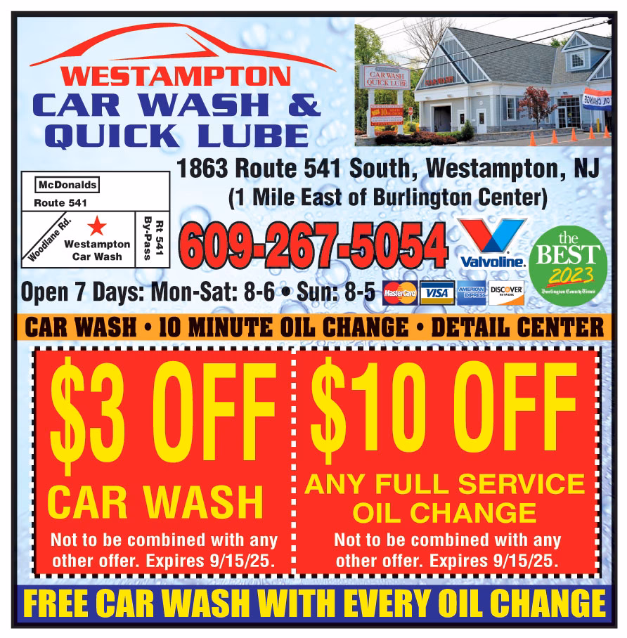 How much does Westampton car wash cost?