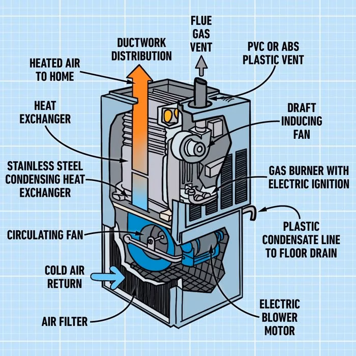 What is included in a furnace service truck?