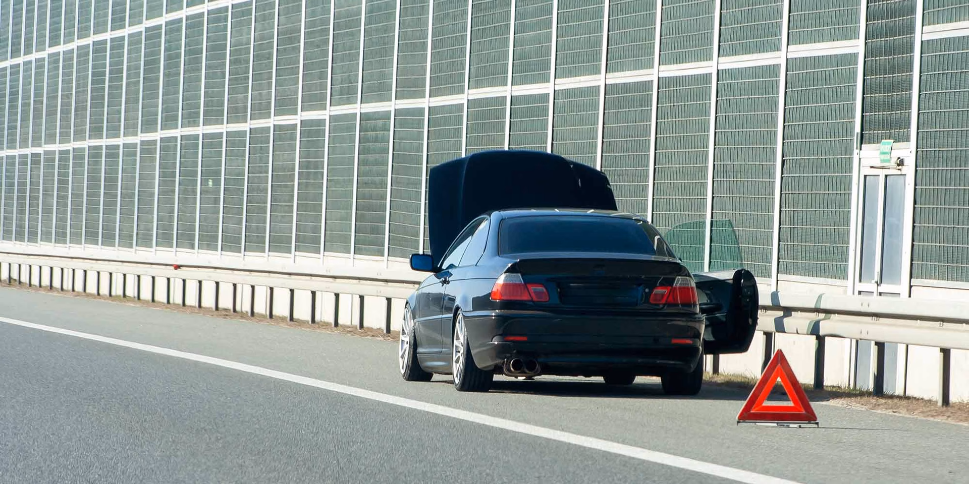 What should I do if my car breaks down on a motorway?